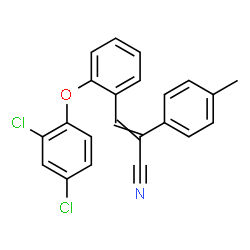 ChemSpider 2D Image | 3-[2-(2,4-Dichlorophenoxy)phenyl]-2-(4-methylphenyl)acrylonitrile | C22H15Cl2NO