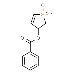 ChemSpider 2D Image | 1,1-Dioxido-2,3-dihydro-3-thiophenyl benzoate | C11H10O4S