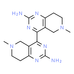ChemSpider 2D Image | 6,6'-Dimethyl-5,5',6,6',7,7',8,8'-octahydro-4,4'-bipyrido[4,3-d]pyrimidine-2,2'-diamine | C16H22N8