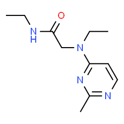ChemSpider 2D Image | N,N~2~-Diethyl-N~2~-(2-methyl-4-pyrimidinyl)glycinamide | C11H18N4O