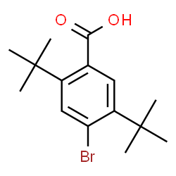 ChemSpider 2D Image | 4-Bromo-2,5-bis(2-methyl-2-propanyl)benzoic acid | C15H21BrO2