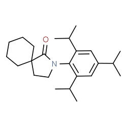 ChemSpider 2D Image | 2-(2,4,6-Triisopropylphenyl)-2-azaspiro[4.5]decan-1-one | C24H37NO