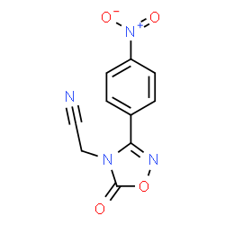 ChemSpider 2D Image | [3-(4-Nitrophenyl)-5-oxo-1,2,4-oxadiazol-4(5H)-yl]acetonitrile | C10H6N4O4
