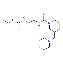 ChemSpider 2D Image | Ethyl [2-({[3-(4-morpholinylmethyl)-1-piperidinyl]carbonyl}amino)ethyl]carbamate | C16H30N4O4