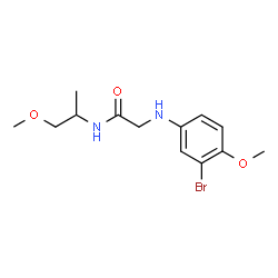 ChemSpider 2D Image | N~2~-(3-Bromo-4-methoxyphenyl)-N-(1-methoxy-2-propanyl)glycinamide | C13H19BrN2O3