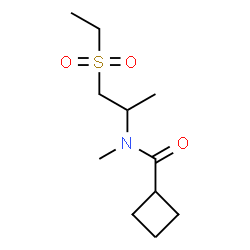 ChemSpider 2D Image | N-[1-(Ethylsulfonyl)-2-propanyl]-N-methylcyclobutanecarboxamide | C11H21NO3S