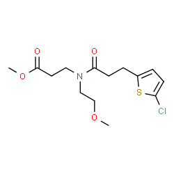 ChemSpider 2D Image | Methyl N-[3-(5-chloro-2-thienyl)propanoyl]-N-(2-methoxyethyl)-beta-alaninate | C14H20ClNO4S