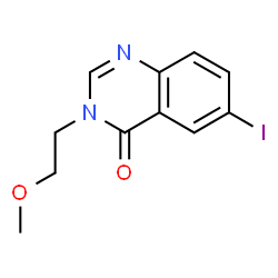 ChemSpider 2D Image | 6-Iodo-3-(2-methoxyethyl)-4(3H)-quinazolinone | C11H11IN2O2