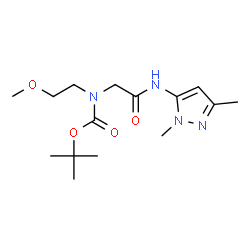 ChemSpider 2D Image | 2-Methyl-2-propanyl {2-[(1,3-dimethyl-1H-pyrazol-5-yl)amino]-2-oxoethyl}(2-methoxyethyl)carbamate | C15H26N4O4