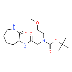 ChemSpider 2D Image | 2-Methyl-2-propanyl (2-methoxyethyl){2-oxo-2-[(2-oxo-3-azepanyl)amino]ethyl}carbamate | C16H29N3O5