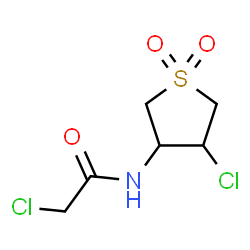 ChemSpider 2D Image | 2-chloro-N-(4-chloro-1,1-dioxidotetrahydrothien-3-yl)acetamide | C6H9Cl2NO3S