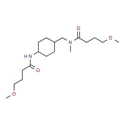 ChemSpider 2D Image | 4-Methoxy-N-({4-[(4-methoxybutanoyl)amino]cyclohexyl}methyl)-N-methylbutanamide | C18H34N2O4