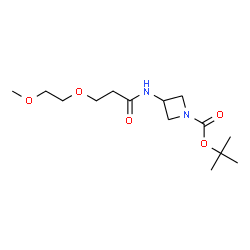 ChemSpider 2D Image | 2-Methyl-2-propanyl 3-{[3-(2-methoxyethoxy)propanoyl]amino}-1-azetidinecarboxylate | C14H26N2O5