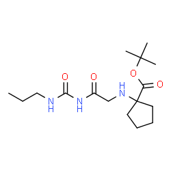 ChemSpider 2D Image | 2-Methyl-2-propanyl 1-({2-oxo-2-[(propylcarbamoyl)amino]ethyl}amino)cyclopentanecarboxylate | C16H29N3O4