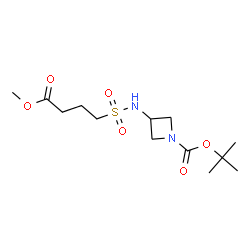 ChemSpider 2D Image | 2-Methyl-2-propanyl 3-{[(4-methoxy-4-oxobutyl)sulfonyl]amino}-1-azetidinecarboxylate | C13H24N2O6S