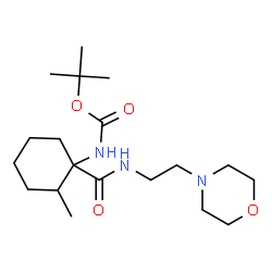 ChemSpider 2D Image | 2-Methyl-2-propanyl (2-methyl-1-{[2-(4-morpholinyl)ethyl]carbamoyl}cyclohexyl)carbamate | C19H35N3O4