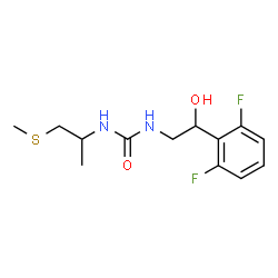 ChemSpider 2D Image | 1-[2-(2,6-Difluorophenyl)-2-hydroxyethyl]-3-[1-(methylsulfanyl)-2-propanyl]urea | C13H18F2N2O2S
