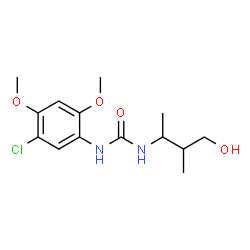 ChemSpider 2D Image | 1-(5-Chloro-2,4-dimethoxyphenyl)-3-(4-hydroxy-3-methyl-2-butanyl)urea | C14H21ClN2O4