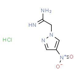 ChemSpider 2D Image | 2-(4-Nitro-1H-pyrazol-1-yl)ethanimidamide hydrochloride (1:1) | C5H8ClN5O2