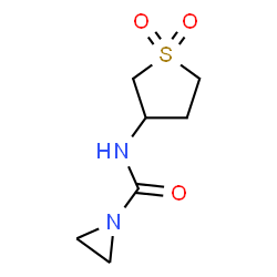 ChemSpider 2D Image | N-(Tetrahydro-1,1-dioxido-3-thienyl)-1-aziridinecarboxamide | C7H12N2O3S