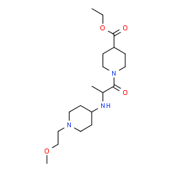 ChemSpider 2D Image | Ethyl 1-{N-[1-(2-methoxyethyl)-4-piperidinyl]alanyl}-4-piperidinecarboxylate | C19H35N3O4