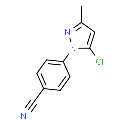ChemSpider 2D Image | 4-(5-Chloro-3-methyl-1H-pyrazol-1-yl)benzonitrile | C11H8ClN3