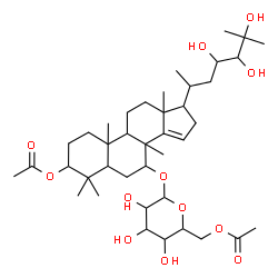 ChemSpider 2D Image | 7-[(6-O-Acetylhexopyranosyl)oxy]-23,24,25-trihydroxy-4,4,8-trimethylcholest-14-en-3-yl acetate | C40H66O12