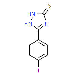 ChemSpider 2D Image | 4H-1,2,4-triazole-3-thiol, 5-(4-iodophenyl)- | C8H6IN3S