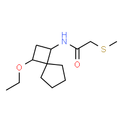 ChemSpider 2D Image | N-(3-Ethoxyspiro[3.4]oct-1-yl)-2-(methylsulfanyl)acetamide | C13H23NO2S