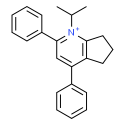 ChemSpider 2D Image | 1-Isopropyl-2,4-diphenyl-6,7-dihydro-5H-cyclopenta[b]pyridinium | C23H24N
