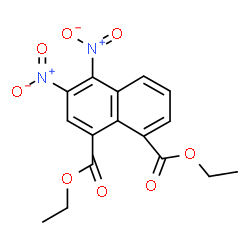 ChemSpider 2D Image | Diethyl 3,4-dinitro-1,8-naphthalenedicarboxylate | C16H14N2O8