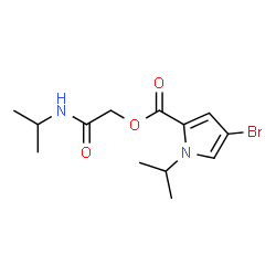 ChemSpider 2D Image | 2-(Isopropylamino)-2-oxoethyl 4-bromo-1-isopropyl-1H-pyrrole-2-carboxylate | C13H19BrN2O3