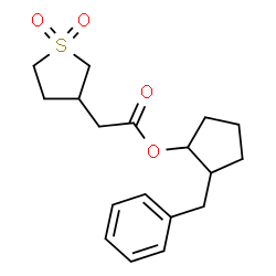 ChemSpider 2D Image | 2-Benzylcyclopentyl (1,1-dioxidotetrahydro-3-thiophenyl)acetate | C18H24O4S