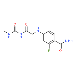 ChemSpider 2D Image | 2-Fluoro-4-({2-[(methylcarbamoyl)amino]-2-oxoethyl}amino)benzamide | C11H13FN4O3
