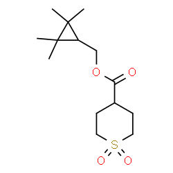 ChemSpider 2D Image | (2,2,3,3-Tetramethylcyclopropyl)methyl tetrahydro-2H-thiopyran-4-carboxylate 1,1-dioxide | C14H24O4S