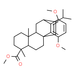 ChemSpider 2D Image | Methyl 20-isopropyl-14,17-dimethoxy-5,9-dimethylpentacyclo[10.6.2.0~1,10~.0~4,9~.0~13,18~]icosa-13,15,17,19-tetraene-5-carboxylate | C29H40O4