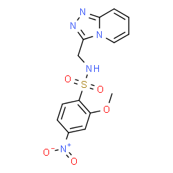 ChemSpider 2D Image | 2-Methoxy-4-nitro-N-([1,2,4]triazolo[4,3-a]pyridin-3-ylmethyl)benzenesulfonamide | C14H13N5O5S