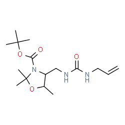 ChemSpider 2D Image | 2-Methyl-2-propanyl 4-{[(allylcarbamoyl)amino]methyl}-2,2,5-trimethyl-1,3-oxazolidine-3-carboxylate | C16H29N3O4