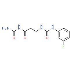 ChemSpider 2D Image | N-Carbamoyl-N~3~-[(3-fluorophenyl)carbamoyl]-beta-alaninamide | C11H13FN4O3