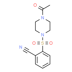 ChemSpider 2D Image | 2-[(4-Acetyl-1-piperazinyl)sulfonyl]benzonitrile | C13H15N3O3S