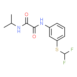 ChemSpider 2D Image | N-{3-[(Difluoromethyl)sulfanyl]phenyl}-N'-isopropylethanediamide | C12H14F2N2O2S
