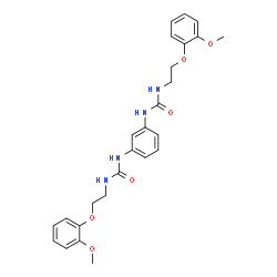 ChemSpider 2D Image | 1,1'-(1,3-Phenylene)bis{3-[2-(2-methoxyphenoxy)ethyl]urea} | C26H30N4O6