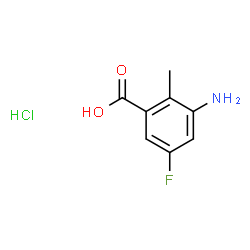 ChemSpider 2D Image | 3-Amino-5-fluoro-2-methylbenzoic acid hydrochloride (1:1) | C8H9ClFNO2