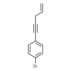 ChemSpider 2D Image | 1-Bromo-4-(4-penten-1-yn-1-yl)benzene | C11H9Br