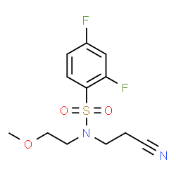 ChemSpider 2D Image | N-(2-Cyanoethyl)-2,4-difluoro-N-(2-methoxyethyl)benzenesulfonamide | C12H14F2N2O3S