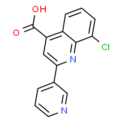 ChemSpider 2D Image | 8-Chloro-2-(3-pyridinyl)-4-quinolinecarboxylic acid | C15H9ClN2O2