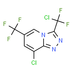 ChemSpider 2D Image | 8-Chloro-3-[chloro(difluoro)methyl]-6-(trifluoromethyl)[1,2,4]triazolo[4,3-a]pyridine | C8H2Cl2F5N3
