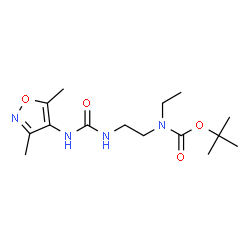 ChemSpider 2D Image | 2-Methyl-2-propanyl (2-{[(3,5-dimethyl-1,2-oxazol-4-yl)carbamoyl]amino}ethyl)ethylcarbamate | C15H26N4O4