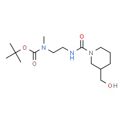 ChemSpider 2D Image | 2-Methyl-2-propanyl [2-({[3-(hydroxymethyl)-1-piperidinyl]carbonyl}amino)ethyl]methylcarbamate | C15H29N3O4