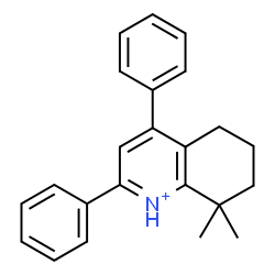 ChemSpider 2D Image | 8,8-Dimethyl-2,4-diphenyl-5,6,7,8-tetrahydroquinolinium | C23H24N